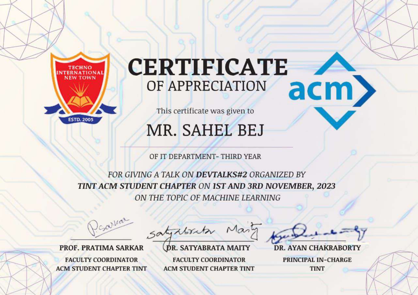 TINT ACM Student Chapter